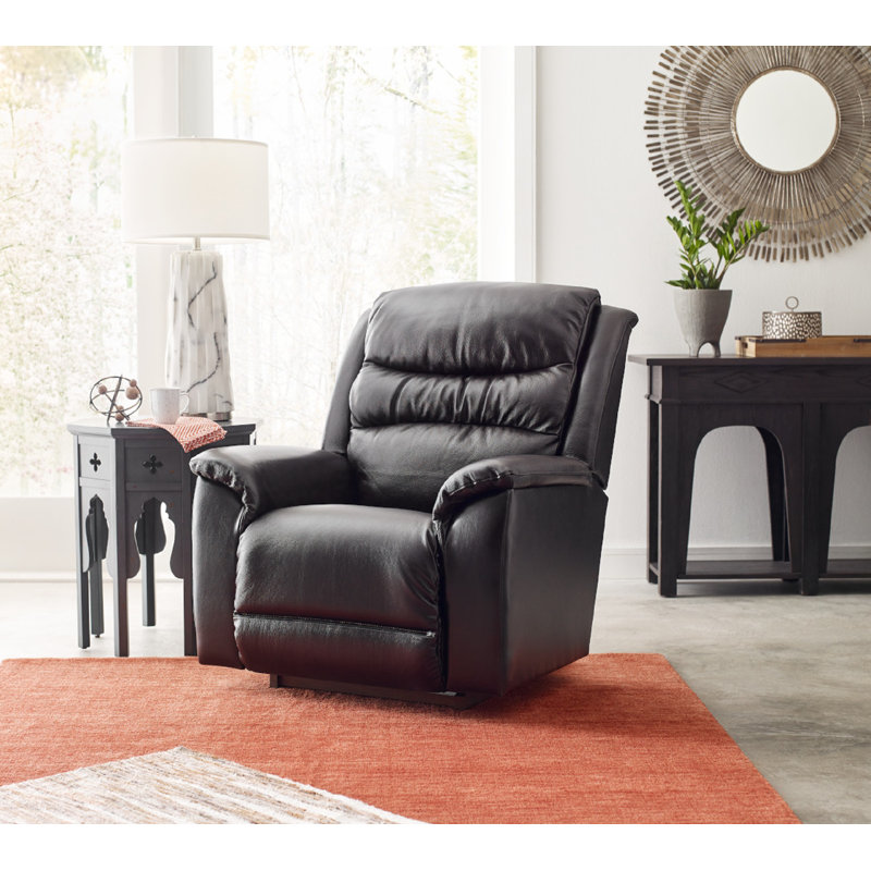 La Z Boy Rosewood Leather Match Rocking Recliner Wayfair Canada